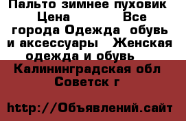 Пальто зимнее пуховик › Цена ­ 2 500 - Все города Одежда, обувь и аксессуары » Женская одежда и обувь   . Калининградская обл.,Советск г.